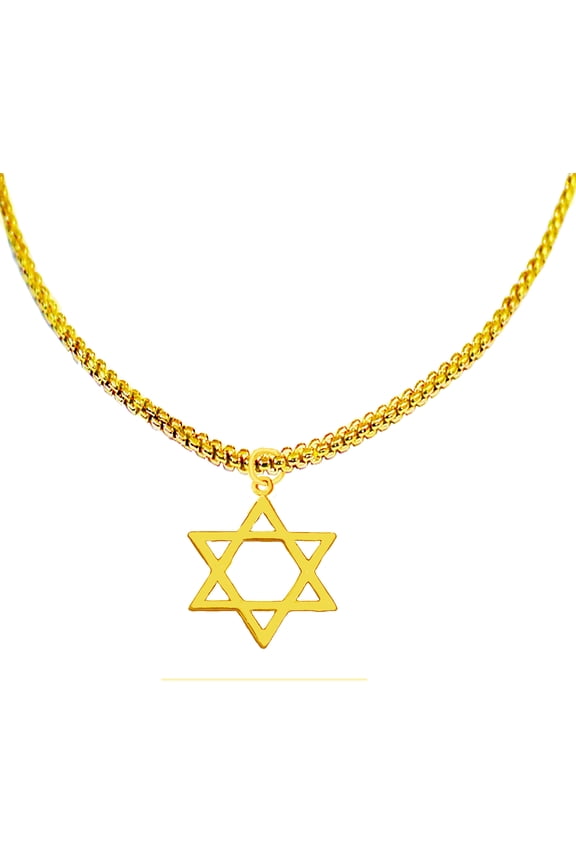 Jewish Jewelry, Antique 14KT Goldtone Star Of David On A  Adjustable box Chain Necklace. Will Fit Everyone, What A Wonderful Gift For Yourself Or Someone Special. A Great Bas/Bar Mitzvah Gift, 2024