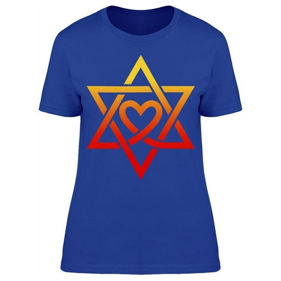 Jewish Love Star T-Shirt Women -Image by Shutterstock, Female Large