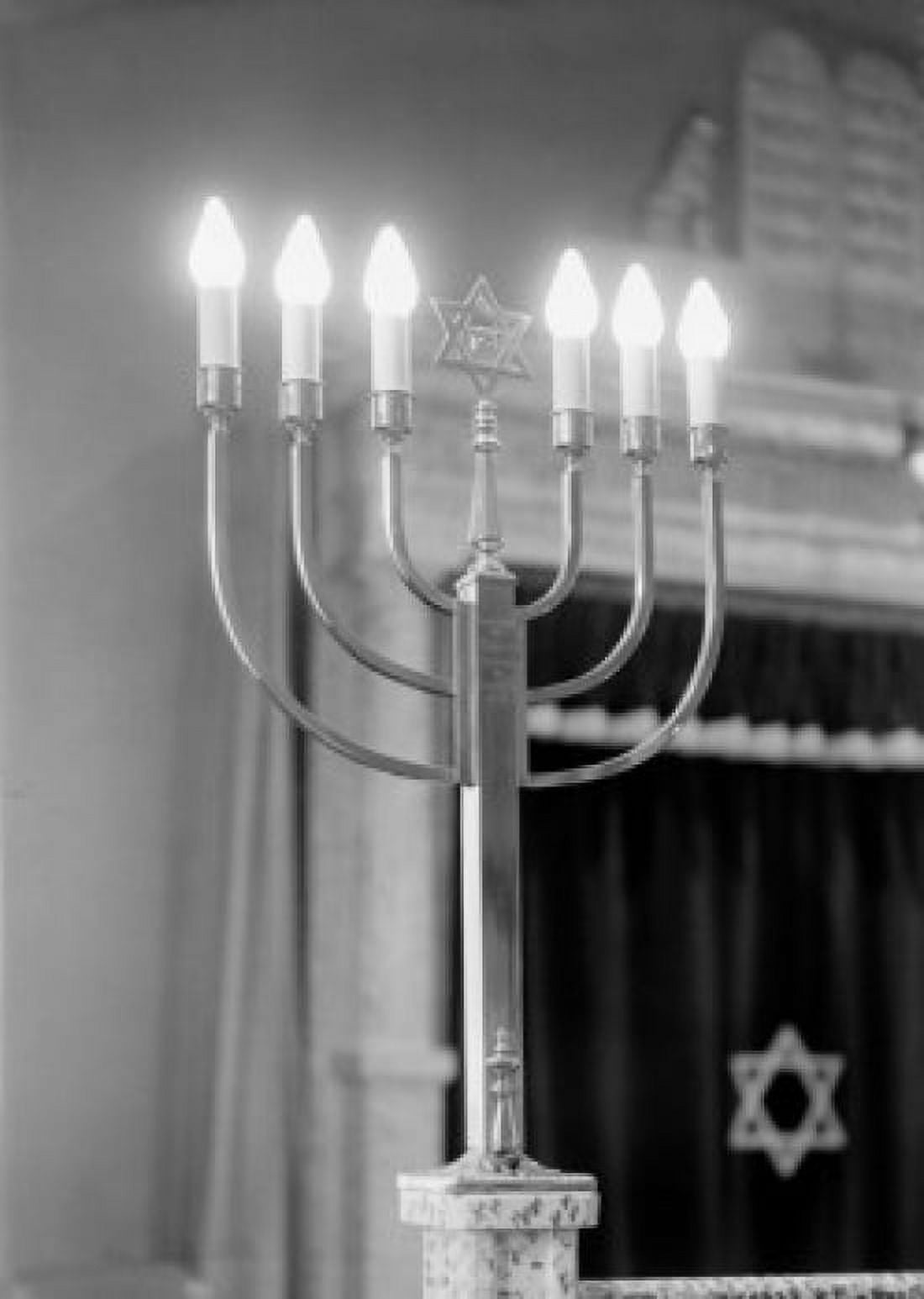 Jewish Menorah Canvas Art -  (24 x 36)