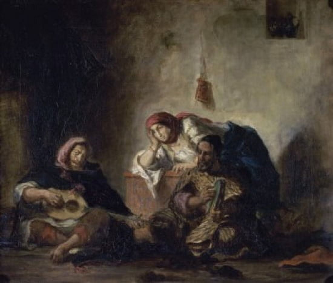 Jewish Musicians of Mogador (Musiciens Juifs de Mogador) c 1840 Eugene Delacroix (1798-1863French) Musee du Louvre Paris Canvas Art - Eugene Delacroix (18 x 24)