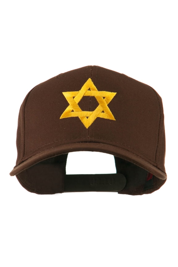 Jewish Star of David Embroidered Cap - Brown OSFM