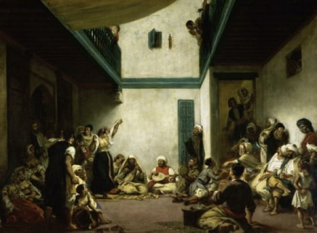 Jewish Wedding in Morocco 1841 Eugene Delacroix (1798-1863French) Musee du Louvre Paris Canvas Art - Eugene Delacroix (18 x 24)