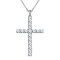 thumbnail image 1 of Jewmon 925 Sterling Silver Cross Necklace for Women 5A Cubic Zirconia Cross Pendant Chain Christian Christmas Jewelry Gifts for Mom Wife Girlfriend, 1 of 9