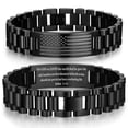 thumbnail image 1 of Jewmon American Flag Watch Bracelet Strap for Men Stainless Steel Jhoh 3:16 Bible Verse Bracelet Christian Jewelry Graduation Gifts for Son, 1 of 8