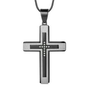 Jewmon Cross Necklace for Men Women Stainless Steel Religious Cross Faith Pendant Jewelry Couples Gift