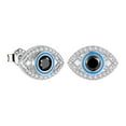 thumbnail image 1 of Jewmon Evil Eye Earrings for Women 925 Sterling Silver Enamel Blue Eye Stud Earrings for Men Couples Gifts, 1 of 7