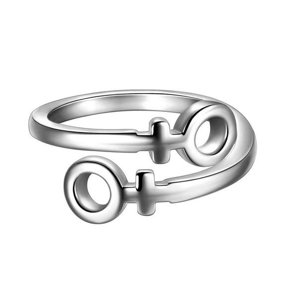 Jewmon Gay Pride Ring Adjustable Transgender Lesbian Band Ring Pride Jewelry Women Pride Month Gift