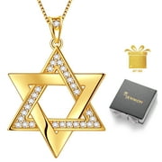 JEWMON Jewish Star of David Pendant Necklace Women Magen David Hexagram Charm Amulet Jewelry Gift