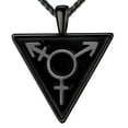 thumbnail image 1 of Jewmon Transgender Symbol LGBT Gay Pride Pendant Necklace Black Pride Jewelry Bisexual Lesbian Gifts for Men and Women, 1 of 7