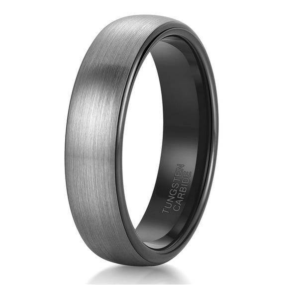 Jewmon Tungsten Ring for Dad and Son Mens Ring Polish Matt Finish Wedding Band Ring Gift for Him