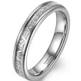 thumbnail image 1 of Jewmon Tungsten Rings for Women Mens Wedding Band Tungsten Carbide Engagement Ring Meteorite Ring, 1 of 9