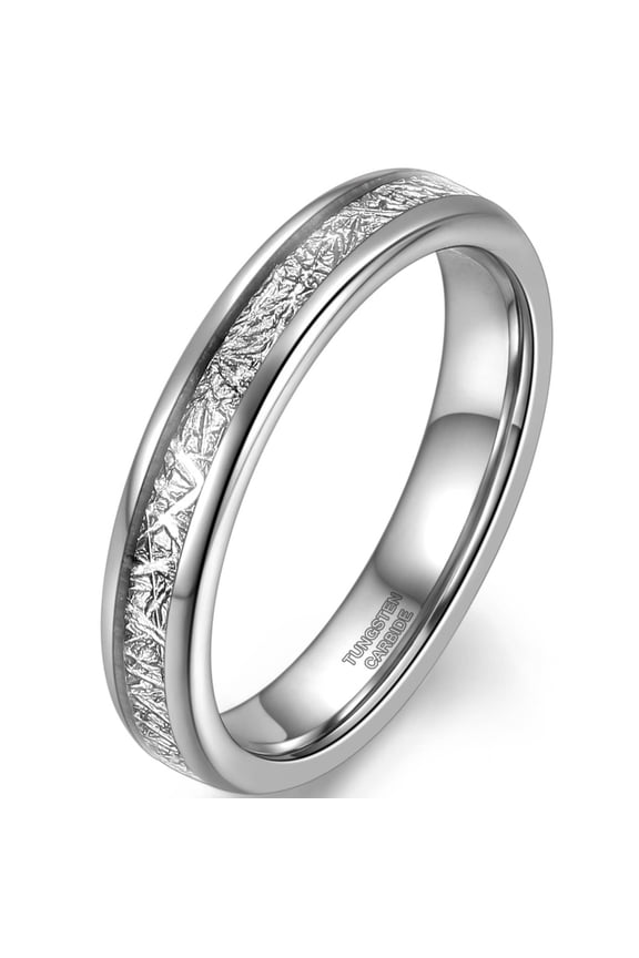 Tungsten Rings for Women Mens Wedding Band Tungsten Carbide Engagement Ring Meteorite Ring