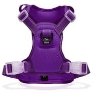 Jewyow No Pull Dog Harness - Dog Harness for Medium Dogs,Reflective Adjustable Pet Vest with Handle & Breathable Mesh,Purple, M