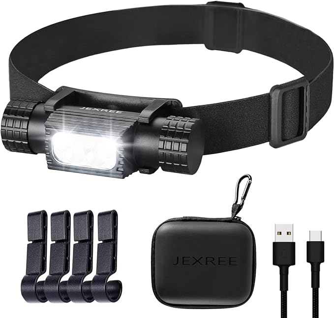 Jexree LED Rechargeable Headlamp 1200 High Lumen Super Bright Headlamp