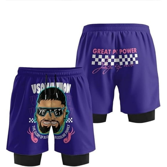 Jey USO 3D SweatShorts Summer Running Shorts Casual Unisex Basketball Shorts Pants