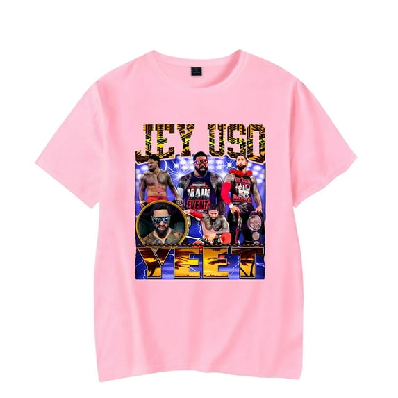 Jey USO Classic Photo Merch T-shirt Short-Sleeved Women Men Fashion Casual Summer Sport Hip Hop Tee