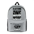 thumbnail image 1 of Jey USO Four Letters One Word Backpack Men Women Rucksack Daypack Zip Pack Casual Traval Bag, 1 of 3