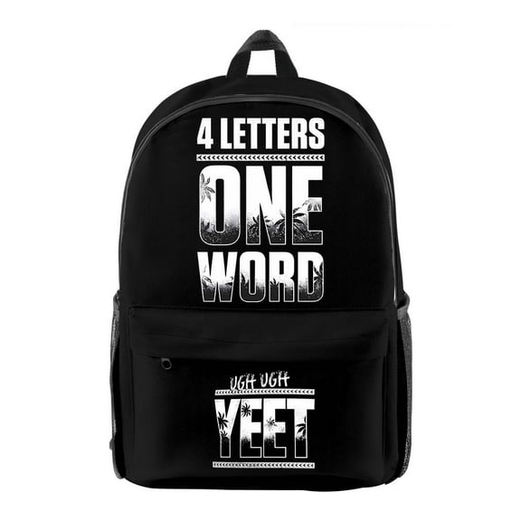 Jey USO Four Letters One Word Backpack Men Women Rucksack Daypack Zip Pack Casual Traval Bag