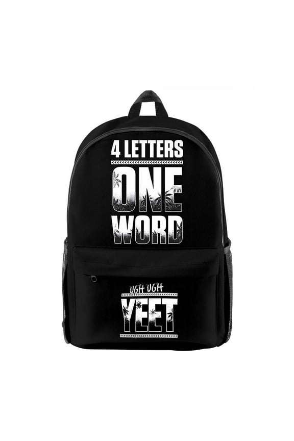 Jey USO Four Letters One Word Backpack Men Women Rucksack Daypack Zip Pack Casual Traval Bag
