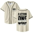 thumbnail image 1 of Jey USO Four Letters One Word Baseball Jersey Shirt V-Neck Women Men Short Sleeve Streetwear Clothes, 1 of 3