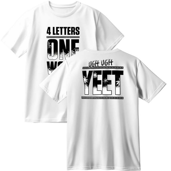 Jey USO Four Letters One Word Cotton T-Shirt Women Men Casual Crewneck Short Sleeve Tee