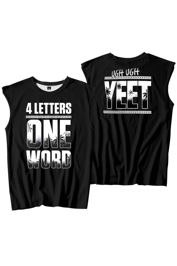 Jey USO Four Letters One Word Tank Tops Sleeveless T-Shirt port Vest Women Men Outdoor Sportwear