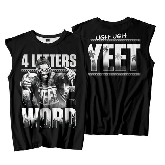 Jey USO Four Letters One Word Yeet Tank Tops Sleeveless T-Shirt port Vest Women Men Outdoor Sportwear