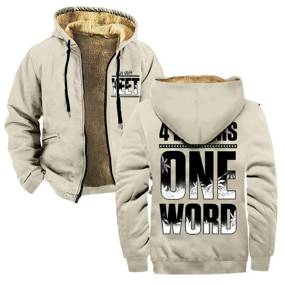 Jey USO Four Letters One Word Zipper Hoodies Women Men Jacket Parkas Long Sleeve Fashion Streetwear Coat