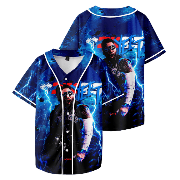Jey USO Merch Tee Baseball Jacket Fashion Design Short-sleeved Summer Casual Wear Jersey Tops