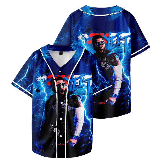 Jey USO Merch Tee Baseball Jacket Fashion Design Short-sleeved Summer Casual Wear Jersey Tops
