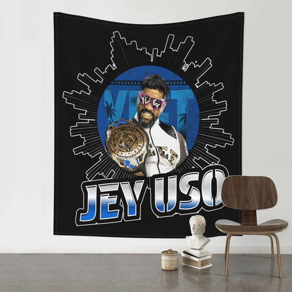 Jey USO Wrestler Tapestry Wall Hanging Art Poster For Living Room/Bedroom/Dorm Decorations Porch Hangings Wall Art Banners Bed Spreads Picnic Blankets 60x51(inch)