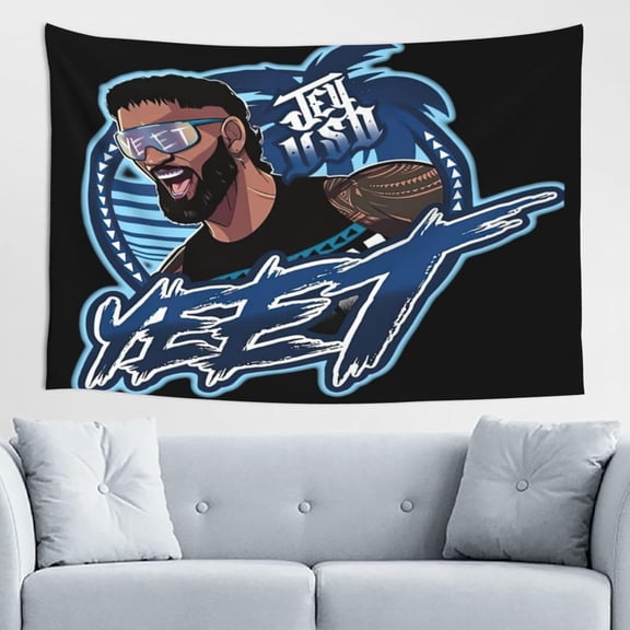 Jey USO Wrestler Tapestry Wall Hanging Art Poster For Living Room/Bedroom/Dorm Decorations Porch Hangings Wall Art Banners Dorm Decoration Beach Blankets 60x40(inch)