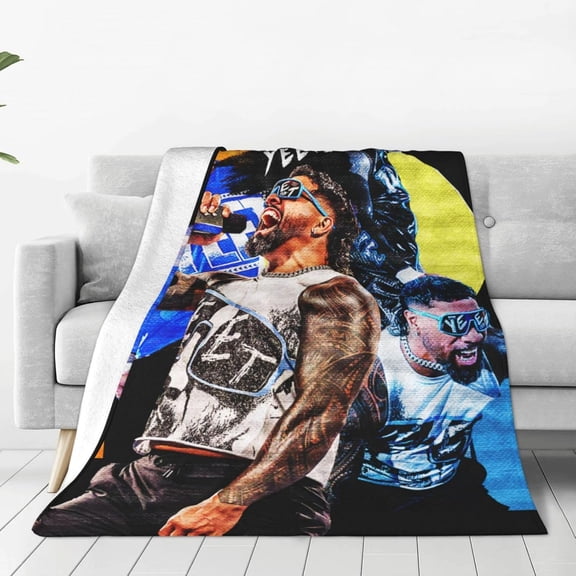 Jey USO Wrestler Throw Blanket Beautiful Air Conditioner Blanket Blankets for All Seasons Cozy Blankets for Hotel for Camping