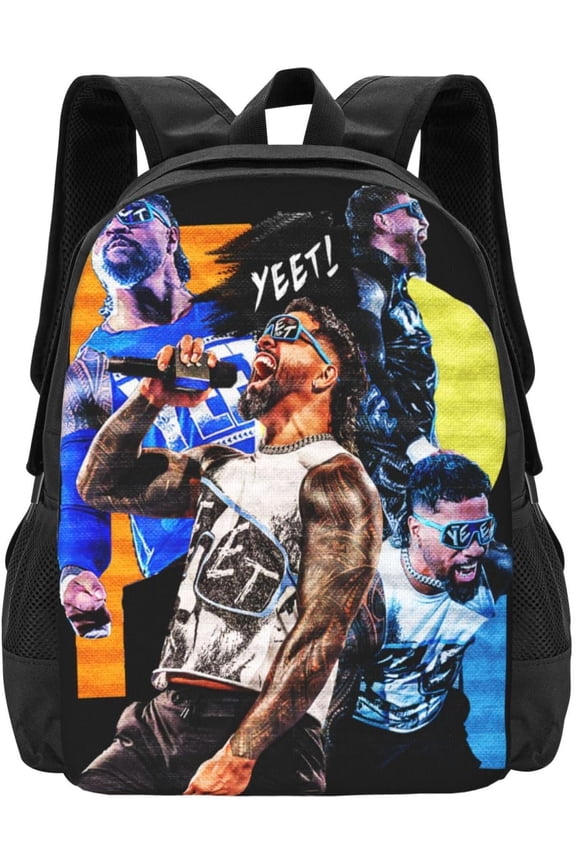 Jey USO Wrestler Unisex Fitness Bag, Backpack for Activities Comfortable Work Backpack Computer Bag for Men and Women