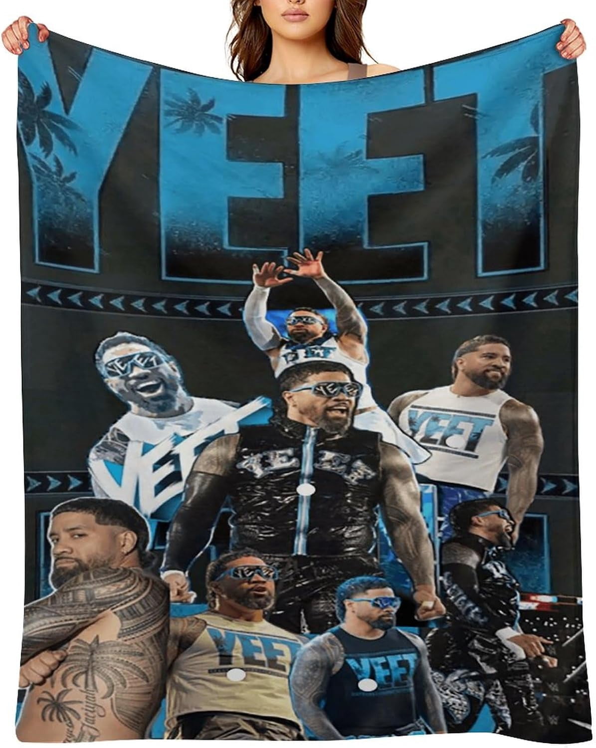 Jey-USO Wrestling Merch Blankets Bed Throw Blanket for Soft Lightweight Fuzzy Cozy Blanket Plush Quilt Gift 50"x60"