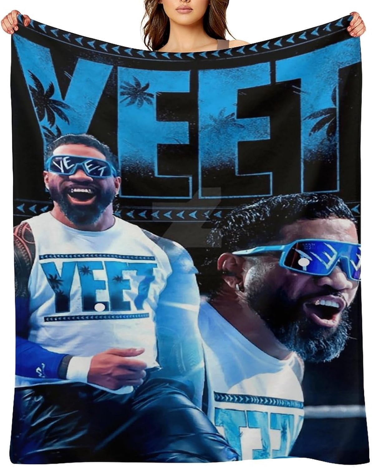 Jey-USO Wrestling Merch Blankets Bed Throw Blanket for Soft Lightweight Fuzzy Cozy Blanket Plush Quilt Gift 60"x80"