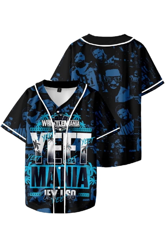 Jey USO YEET 3D Baseball Jersey Shirts Spring Summer Men/Women Tshirt Shirt