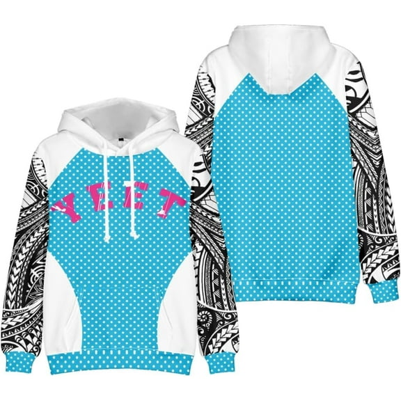 Jey USO Yeet 3D Fashion Men's Hoodie Casual Loose Hoodie Street Men's and Women's Sweatshirt Street Hoody 3D Double-Sided Printed Drawstring Sweatshirt