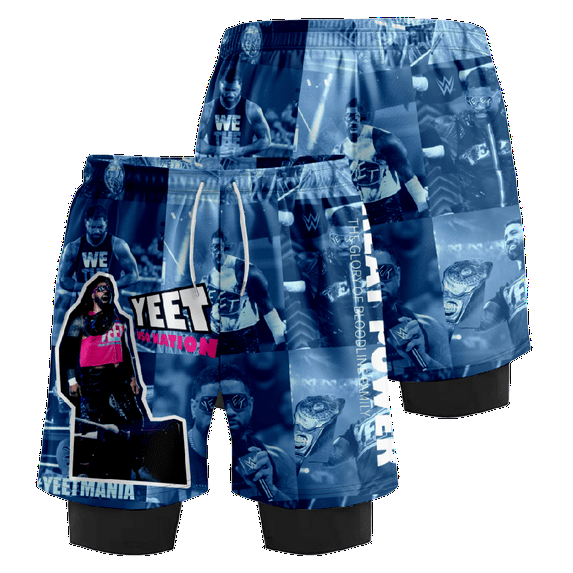 Jey USO Yeet 3D Fashion Sports Women Men's 2 in 1 Shorts Outdoor Sportwear