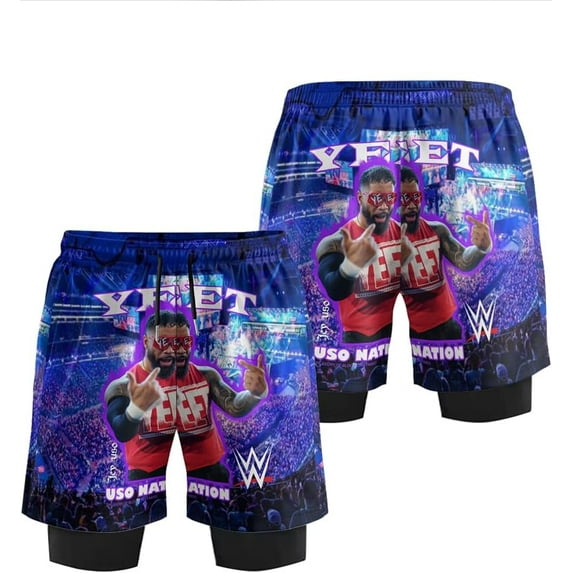 Jey USO Yeet 3D Fashion Sports Women Men's Shorts Outdoor Sportwear
