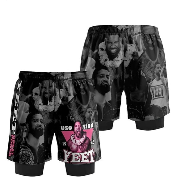 Jey USO Yeet 3D Fashion Sports Women Men's Shorts Outdoor Sportwear
