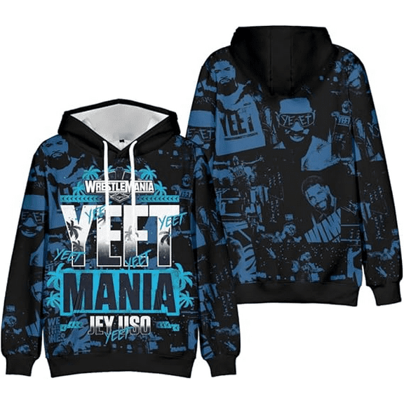 Jey USO Yeet Hooded funny Y2K hooded Drawstring Pocket Sweatshirt Men/women Hip Hop streetwear