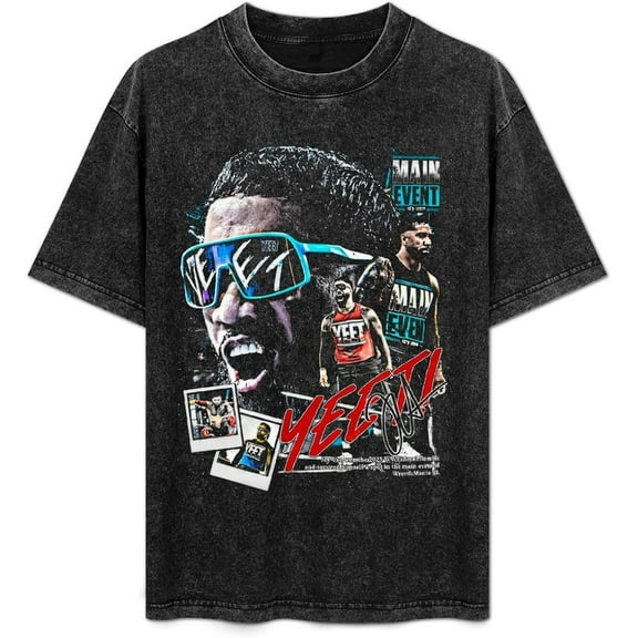 Jey USO Yeet Mans T-Shirts,Retro Vintage Crewneck Washed Short Sleeve T Shirts for Man