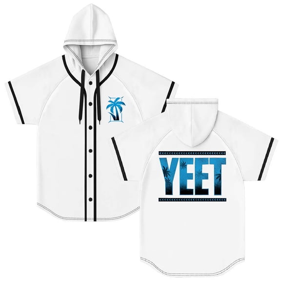Jey USO Yeet Merch Hooded Baseball Jersey Short Sleeve Shirt Women Men Crewneck Casual Tee