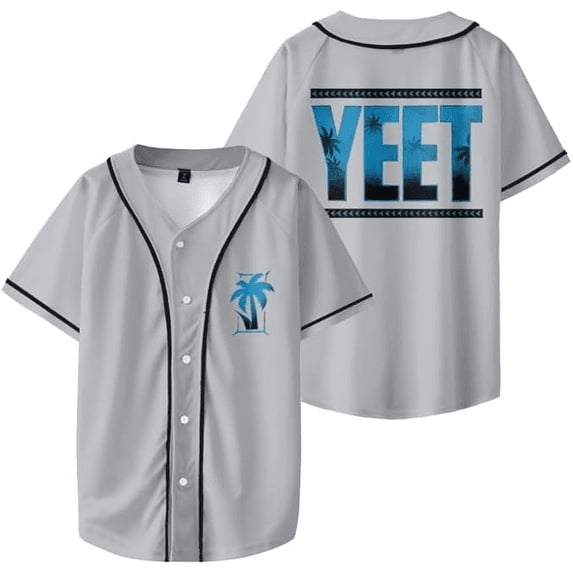 Jey USO Yeet Merch sport Shirts V-Neck Short Sleeve Button-up Tee Men Women Streetwear Tops