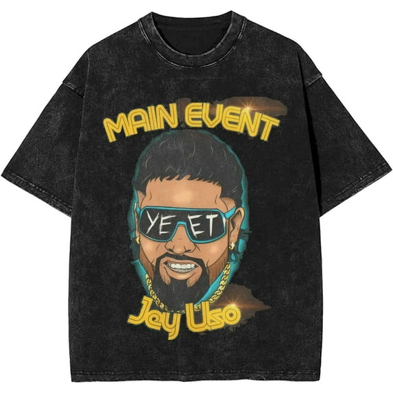 Jey USO Yeet Photo Merch Tshirt Sportwear T-shirt Short-Sleeved Top Fashion Summer Casual Unisex Gym Tee