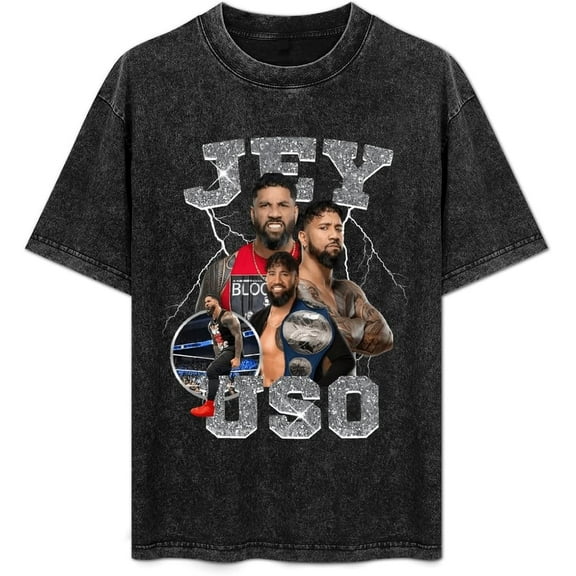 Jey USO Yeet Pic Print Merch Tshirt Sportwear T-shirt Short-Sleeved Top Fashion Summer Casual Unisex Gym Tee