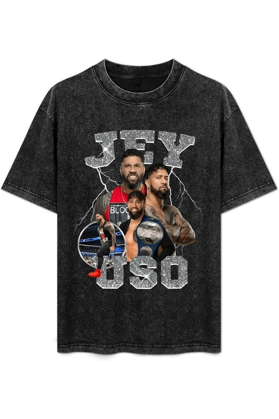 Jey USO Yeet Pic Print Merch Tshirt Sportwear T-shirt Short-Sleeved Top Fashion Summer Casual Unisex Gym Tee