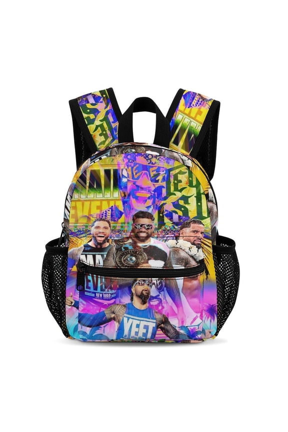 Jey Uso Backpack 13 Inch Bookbag Casual Daypack Travel Backpacks for Work Hiking Camping