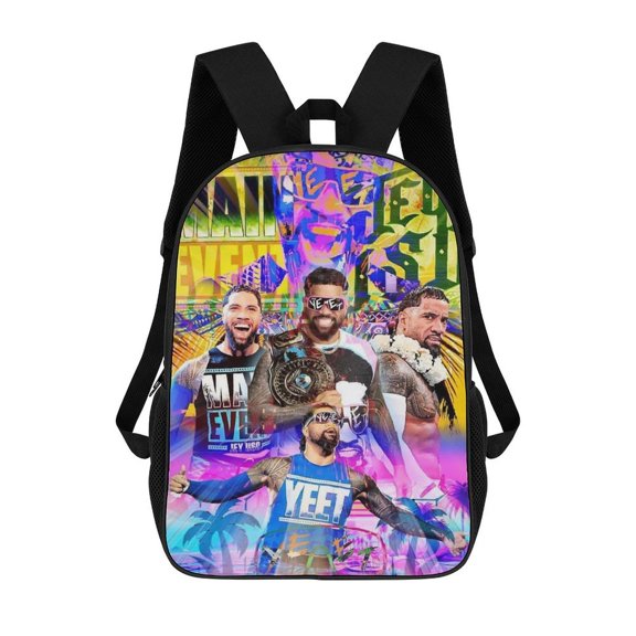 Jey Uso Backpacks 17 Inch Travel Laptop Backpack Lightweight Bookbags Casual Daypack